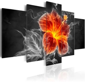 Quadro  Smoky flower  Colore Giallo, Dimensioni e Misure 100x50