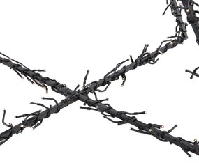 Albero di Natale nero con LED IP44 - Brilli