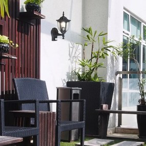 Rabalux 7837 - Applique da esterno con sensore MILANO 1xE27/60W/230V IP43 nero