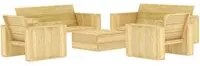 Set Divani da Giardino 5 pz in Legno di Pino Impregnato cod mxl 39393