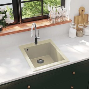 Lavello Da Cucina İn Granito Vasca Singola Beige /