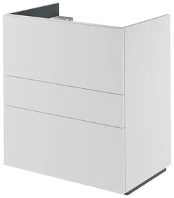 Mobile da bagno sotto lavabo SENSEA Neo bianco laccato L 75 x H 84 x P 48 cm 3 cassetti, lavabo non incluso