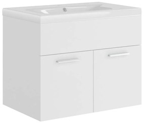 Mobile bagno con lavabo integrato bianco in truciolato