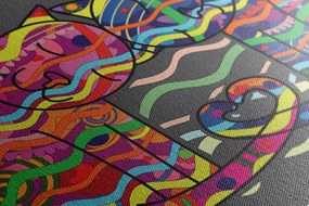 Quadro su tela – Gatti innamorati in stile pop art