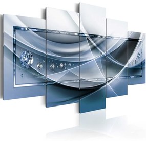 Quadro Blue Rays  Colore Blu, Dimensioni e Misure 200x100