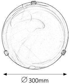 Rabalux 3253 - Plafoniera ALABASTRO 1xE27/60W/230V vetro alabastrino