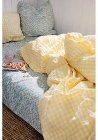 Biancheria da letto in crêpe giallo e bianco per letto singolo 140x200 cm Bæk&amp;Bølge - JUNA