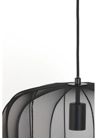 Lampadario nera con paralume in tessuto ø 40 cm Plumeria - Light &amp; Living