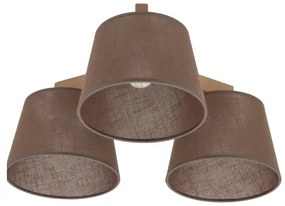 Brilagi - Lampada da soffitto a plafone LATTE SABIA 3xE27/15W/230V pino/marrone