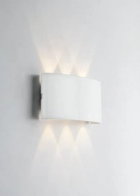 Applique LED moderno da esterno LED-W-BEETLE BCO bianco IP54, luce cct da bianco caldo al bianco neutro 890 lumen,