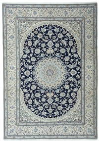 Nain Tappeto persiano 250x360 Blu (Iran) Annodato A Mano