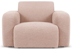 Poltrona rosa in tessuto bouclé Molino - Micadoni Home