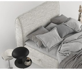 Letto boxspring grigio chiaro con contenitore 200x200 cm Melba - Maison de Rêve