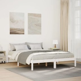 Letto Extra Lungo Senza Materasso 160x220 Cm İn Legno Di Pino /