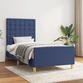 Giroletto Senza Materasso Blu 90x200 Cm İn Tessuto /