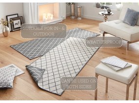 Tappeto da esterno grigio e crema , 80 x 250 cm Malaga - NORTHRUGS