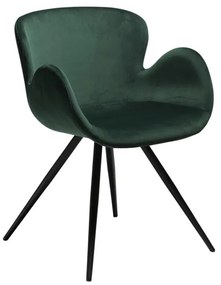 Sedia da pranzo verde in imbottito con braccioli Gaia – DAN-FORM Denmark