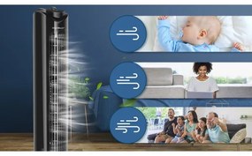 Aigostar - Ventilatore a torre 45W/230V nero