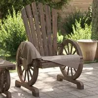 Sedia da Giardino Adirondack in Legno Massello di Abete 365090