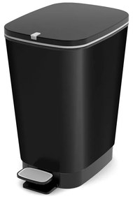 Cestino per la spazzatura nero opaco in plastica con pedale 25 l Chic Bin M – KIS