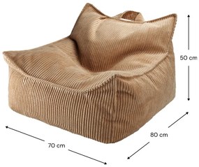 Pouf a sacco per bambini marrone con rivestimento in velluto a coste Chair – Wigiwama