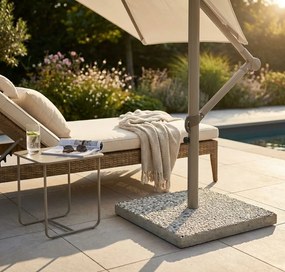 Piastra ombrellone palo laterale quadra