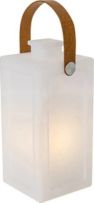 Lampada da tavolo moderna bianca effetto fiamma ricaricabile IP44 - Stard