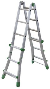 Scala telescopica FACAL Euro Briko in alluminio 3 + 4 gradini portata massima 150 kg EN 131 per lavori fino a 4.35 m