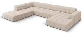 Divano angolare beige (angolo sinistro/"U") Chicago - Cosmopolitan Design