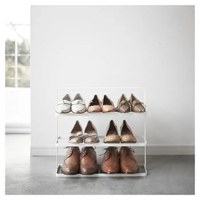 Scarpiera bianca in metallo Tower - YAMAZAKI