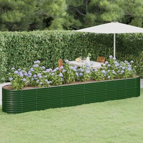 Letto Giardino Acciaio Verniciato A Polvere 440x80x68 Cm Verde /