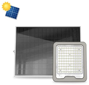 Faro LED Solare 200W IP66, Telecomando Incluso 3.000 lumen - SERIE PRO Colore  Bianco Naturale 4.000K