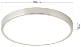Orion DL 7-657/28- Plafoniera LED BULLY LED/28W/230V diametro 28 cm cromo opaco