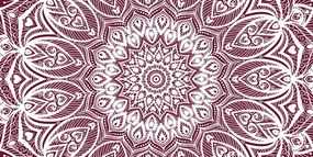 Quadro su tela – Mandala armonia su sfondo rosa