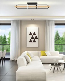 Plafoniera LED Avenue nero IP20 bianco naturale NOVECENTO