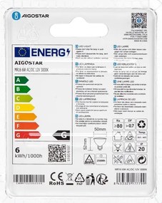 Lampadina LED MR16 GU5,3/6W/12V 3000K - Aigostar
