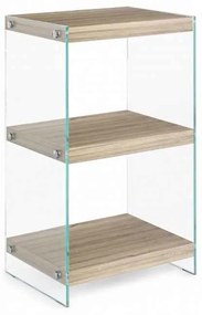 Libreria LINE KENYA in vetro e legno nobilitato 40x30x70 cm