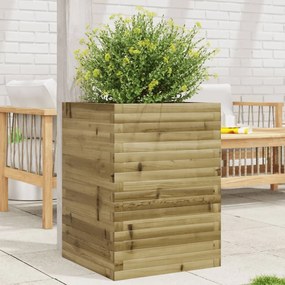 Fioriera Da Giardino 50x50x68,5 Cm İn Legno Di Pino Impregnato /
