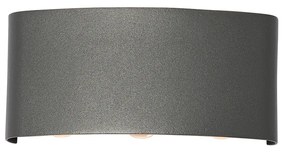 Lampada da parete per esterni grigio scuro con LED 6 luci IP54 - Silly