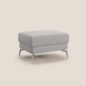 Star Pouf con piedini alti in microfibra impermeabile T11 grigio chiaro