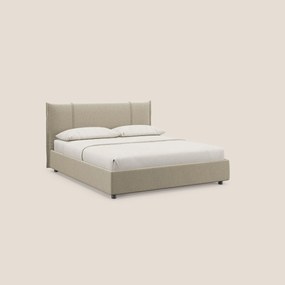 Alicia letto imbottito con vano contenitore in tessuto impermeabile T14 beige