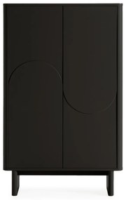 Armadietto nero 80x130x40 cm Solei – MOME