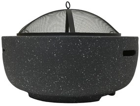 Fuoco portatile a legna con griglia grigia