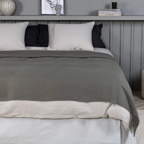 Copriletto Milo 260x260 Cm Poliestere Grigio /