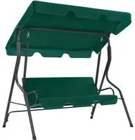 Panchina a Dondolo da Giardino Verde 170x110x153 cm in Tessuto cod mxl 43318