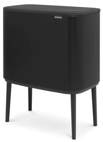 Cestino per la spazzatura in acciaio in nero opaco per raccolta differenziata/touch 33 l Bo Touch Bin – Brabantia