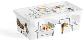 Scatola con coperchio bianca in plastica 34x19x12 cm C Box Style – KIS