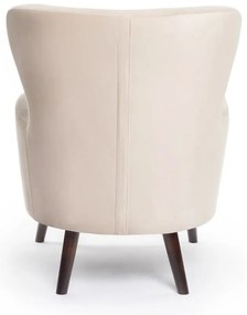 Poltrona in velluto beige Noemye - Bonami Essentials