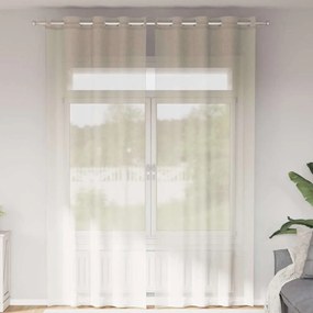 Tende İn Voile Con Occhielli 2 Pz Crema 140x260 Cm /