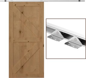 Kit per Convertire una Porta Normale in una Porta Scorrevole in Metallo Argento...